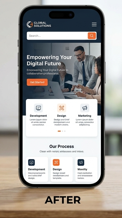 After — clean Plumb website
